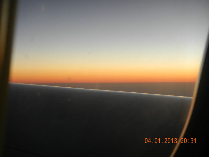 Pretty sunrise as we descend to BKK