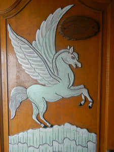 Our pegasus on the door to our room