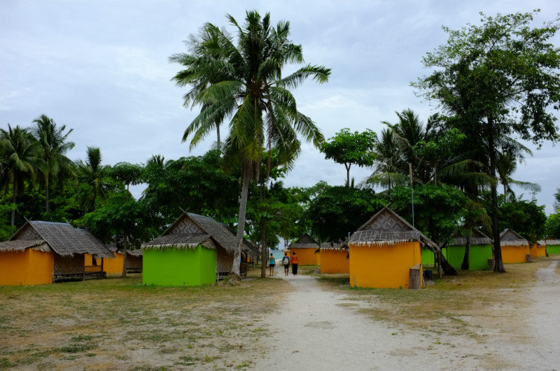 Colourful bungalows