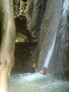 Dave enjoying the waterfall