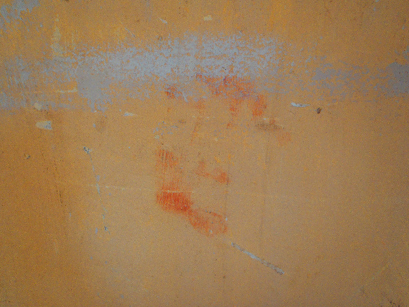Bloody hand print on the wall
