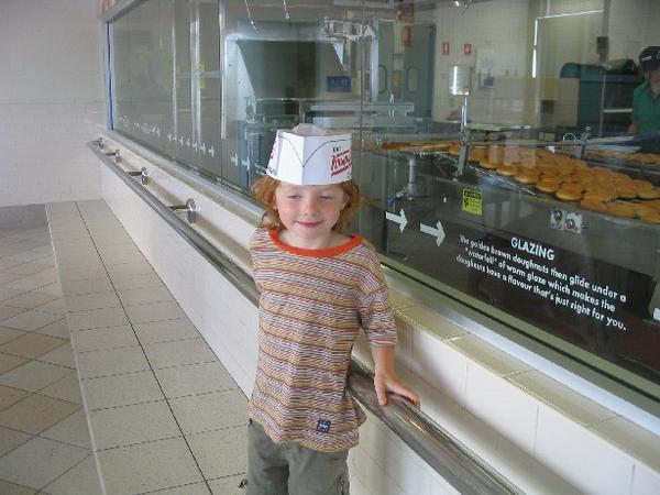 Ronan in the Donut factory