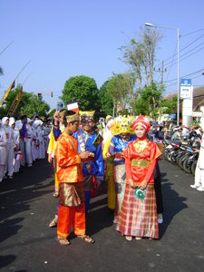 Students with traditional dress
