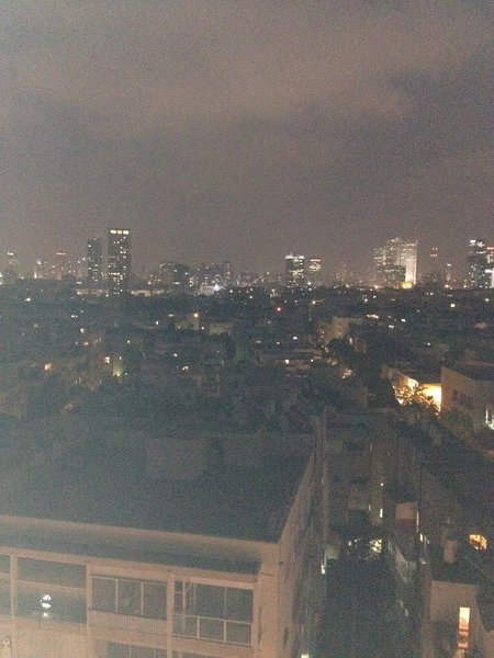 Night View of Tel Aviv on White Night