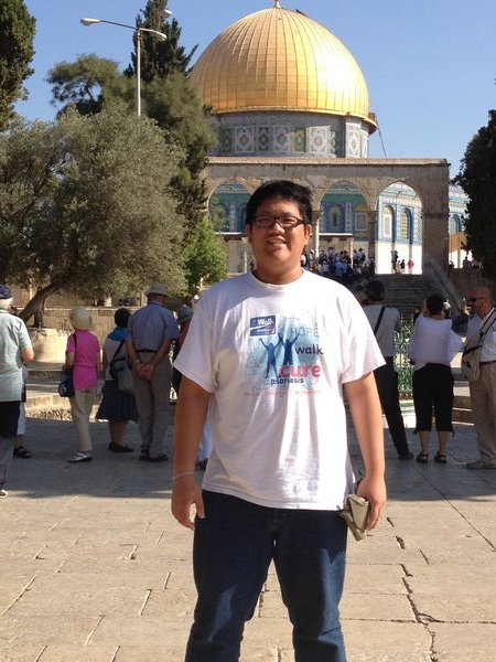 In front of Dome of the Rock!