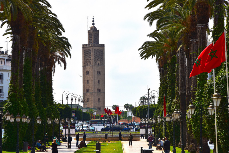 Top end of Mohammed V Street, Rabat