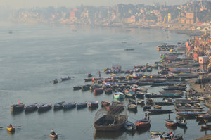 THe view from our hotel - Varanasi