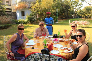 Christmas lunch on the lawn - off course. Jaipur