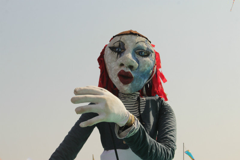 Giant puppet at the Kite Festival