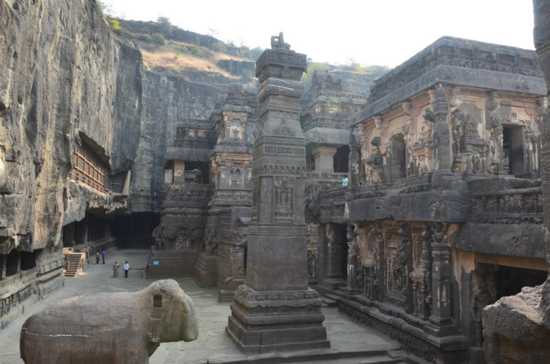 All this carved out of a hillside - Ellora
