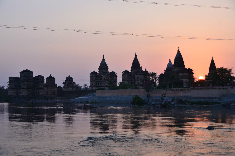 Sunset over the Chattris - Orchha