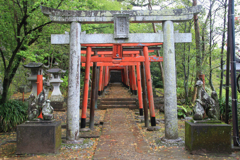 Torii gates at the Inari shrine, Nagasaki