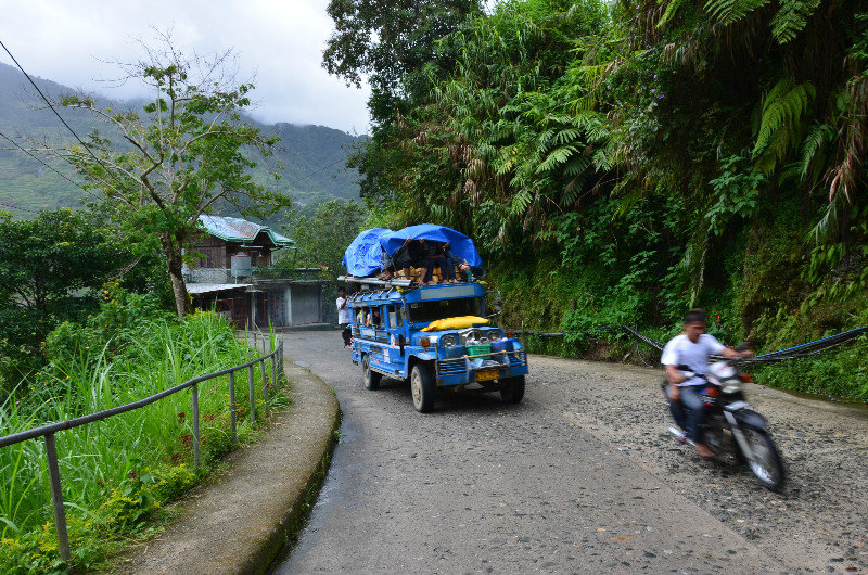 Jeepney with 'waterproof' for the 3 hour trip to Bontoc