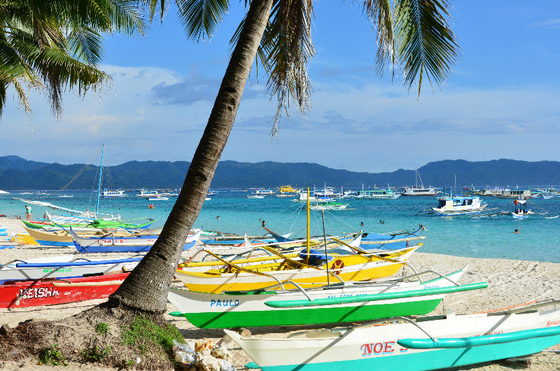 Colourful beach view Boracay