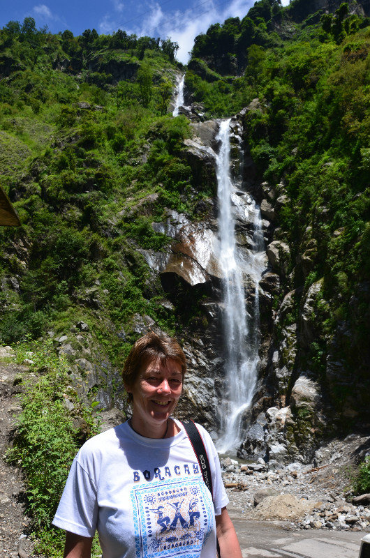 C in front of Amitabh Bachchan Falls - N Sikkim