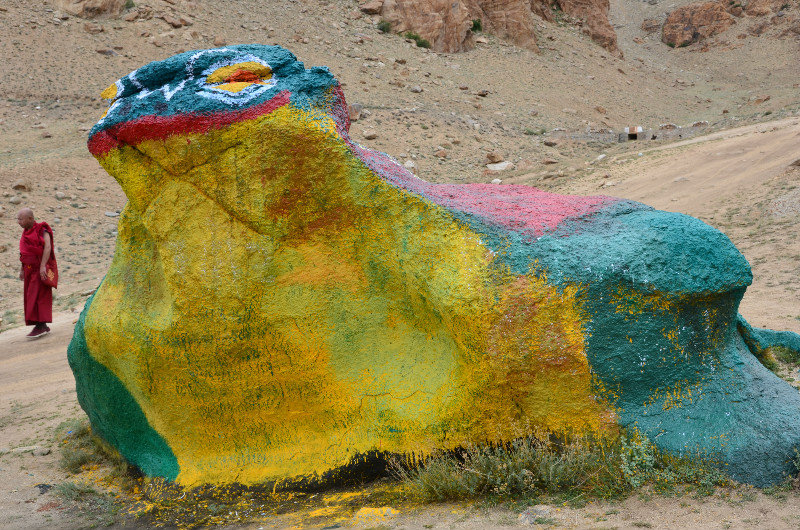 Psychedelic frog on the road to Khardung La