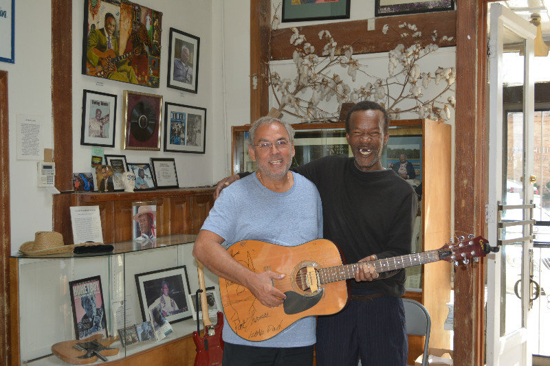 M with Pat Thomas at Highway 61 Blues Museum