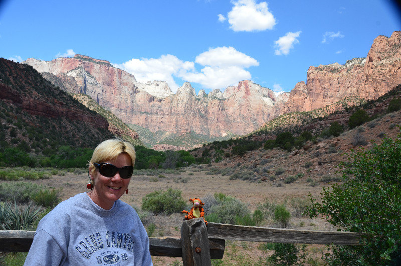 C & friend at Temples & Towers - Zion NP