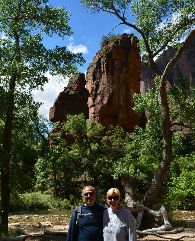 In front of the Temple of Sinawava - Zion NP