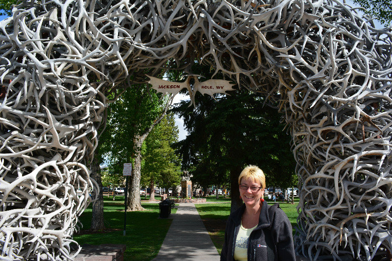 C in Jackson Hole Square - Elk Antlers arch