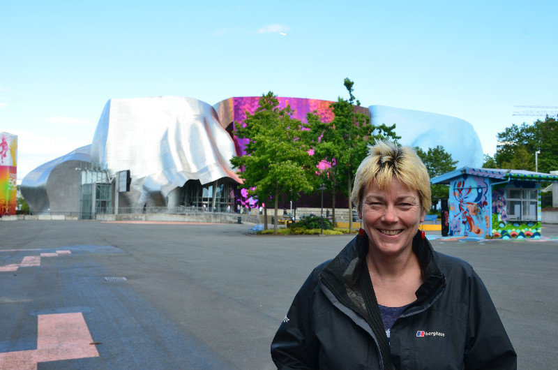 C & The EMP Museum on the 'backside'