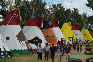 The First Nations Village - 5 Tribes attend