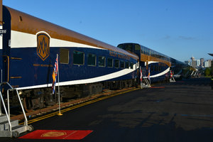 The Rocky Mountaineer Train at the st