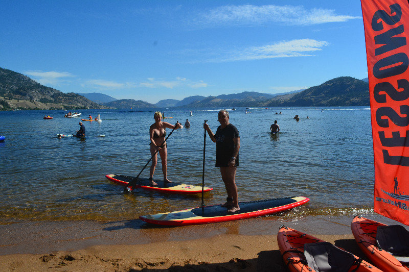 Phew - the end of the session - Paddle Boarding, Lake Skaha,Penticton