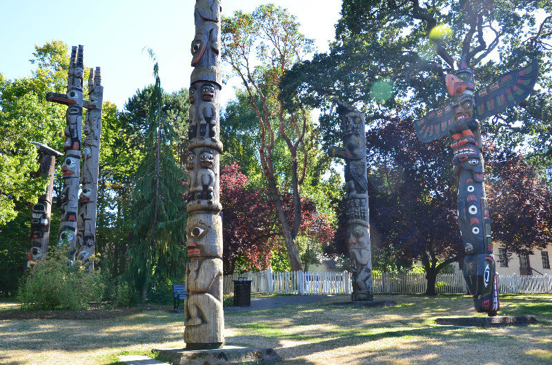 Totems behind the Museum - Victoria
