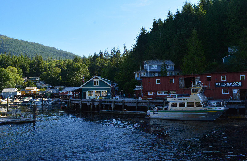 View of Telegraph Cove village from the sea