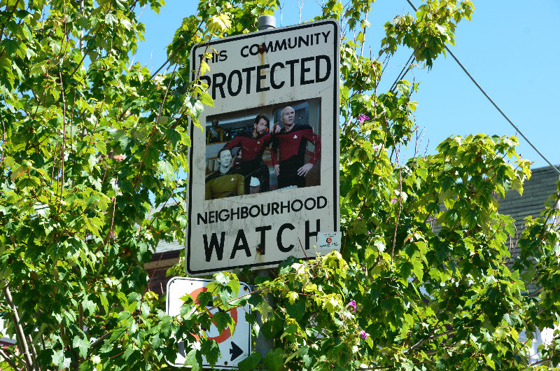 One of many great signs 'Neighbourhood Watch' Toronto style