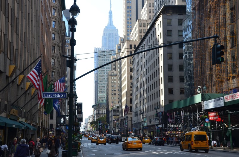 Streetscape with the Empire State Building