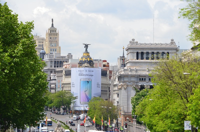 View down the Gran Via - Madrid