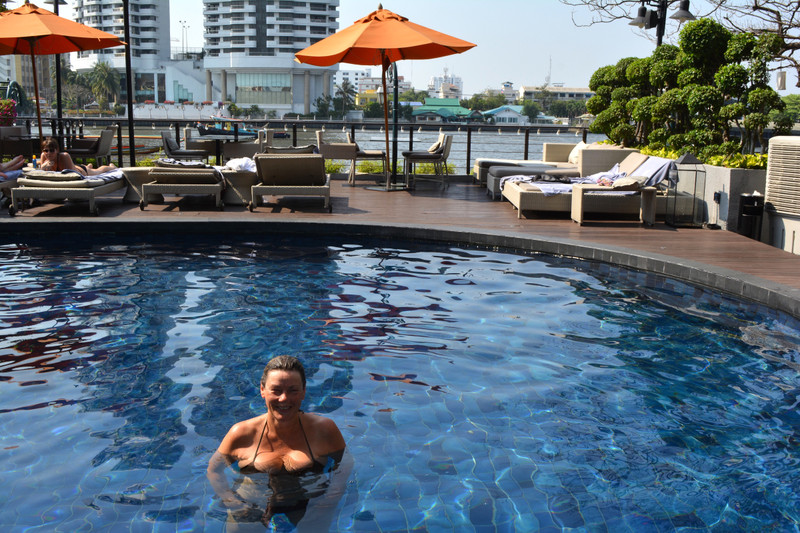C in the pool at the Riva Surya Hotel Bangkok 