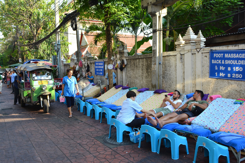 Foot Massage - the latest craze, near the Khao San Rd, Bangkok