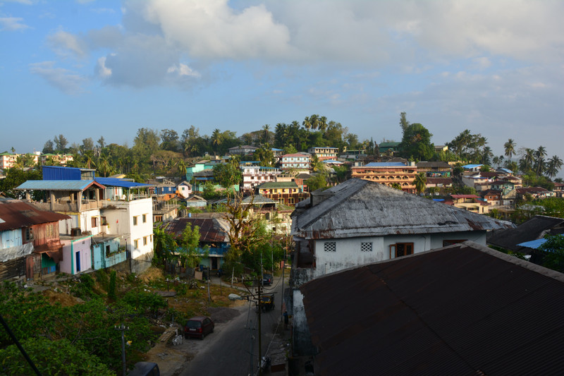 Image of Port Blair (Capital city) from our Hostel, The Andamans