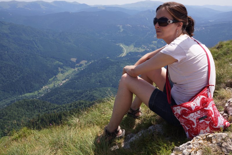 Johanna enjoying the cool mountain climate