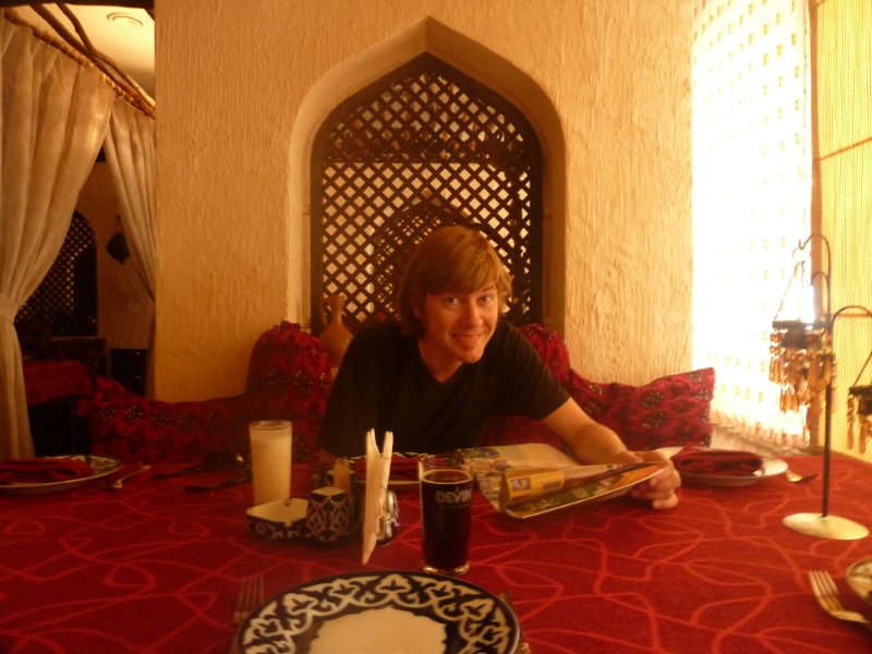 At the Uzbek restaurant