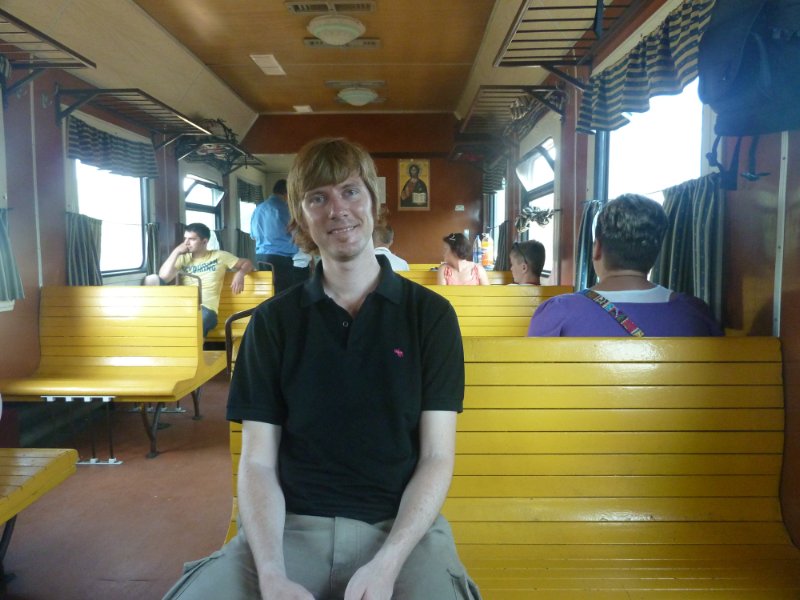 The train to Odessa was quite retro, notice the icon hanging on the back wall!
