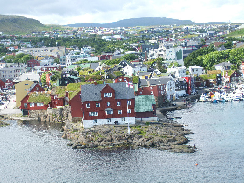 First view of Torshavn when the ferry arrived