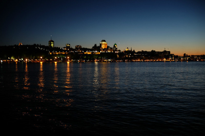 Quebec skyline by night