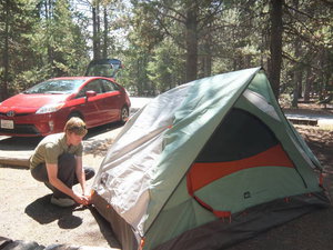 Yellowstone - Setting up our tent