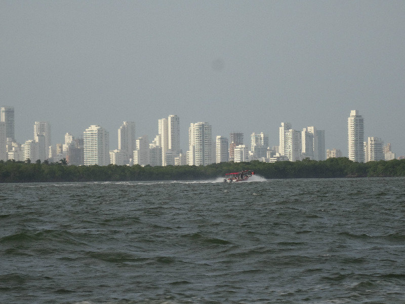 Cartagena skyline seen from the sea