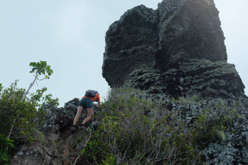 Maupiti - climbing the Mountain