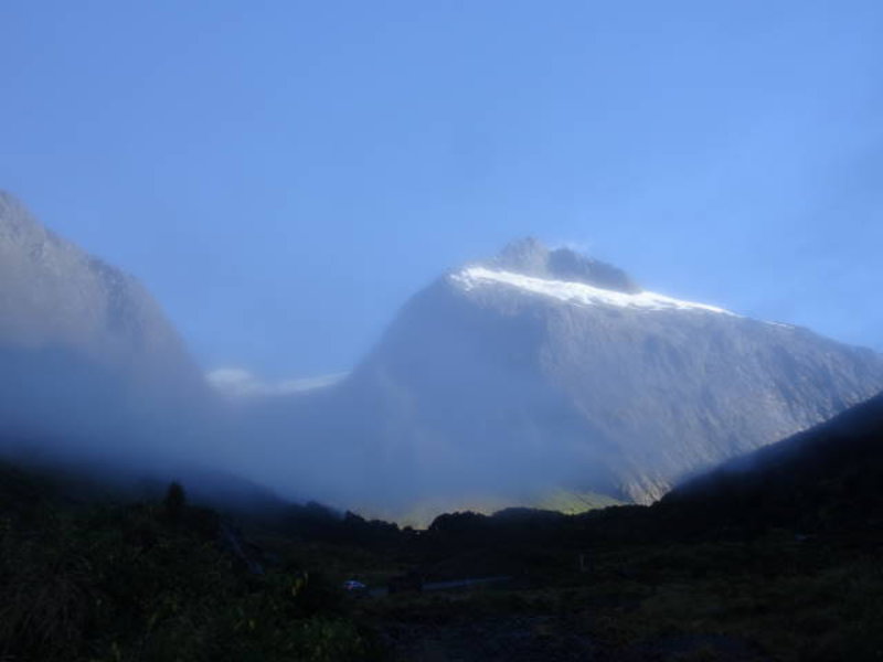Milford Sound - the fog is clearing