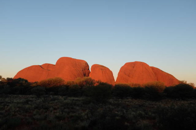 Uluru-Kata Tjuta NP - Kata Tjuta at sunset