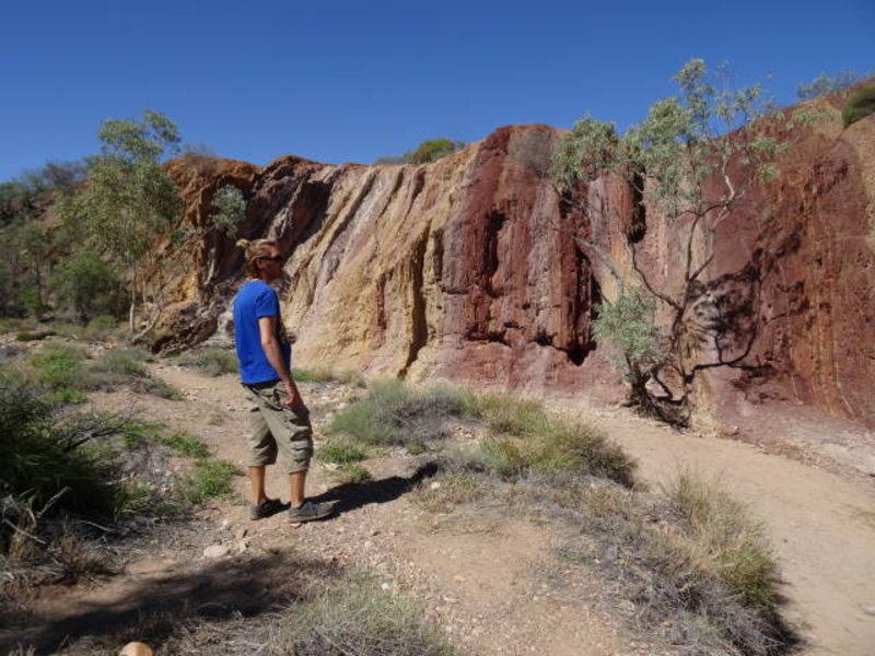 MacDonnell range - Ochre Pits where the aboriginals got their paint