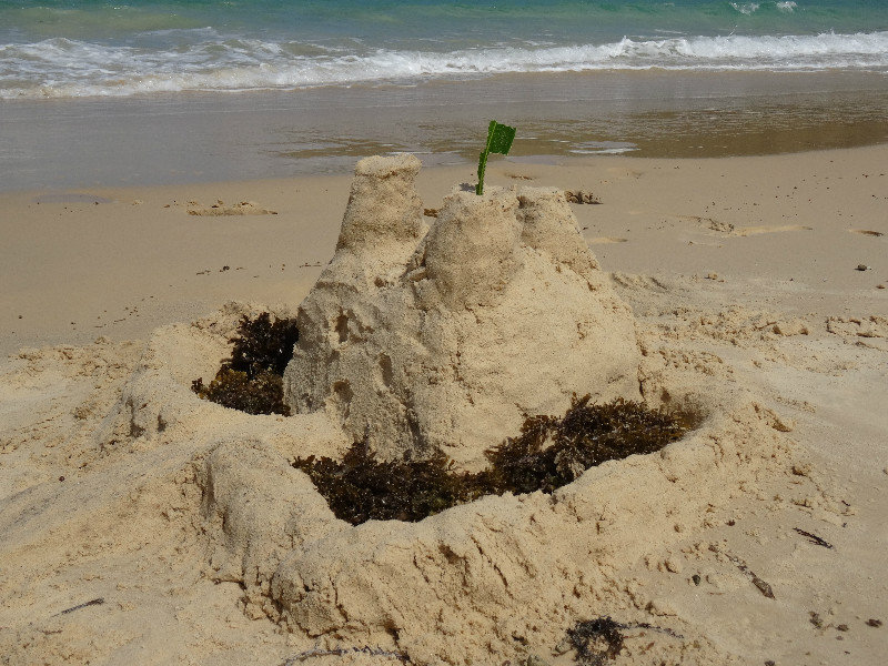 isn't this a fancy sand castle? built by us. 