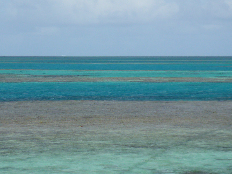 Great Barrier Reef seen above the water