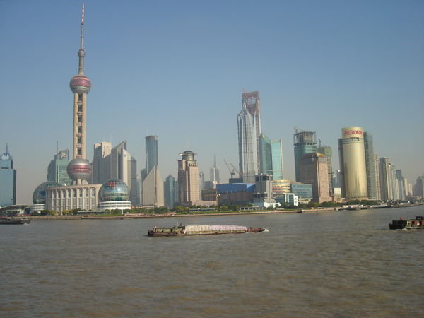 shanghai skyline by day